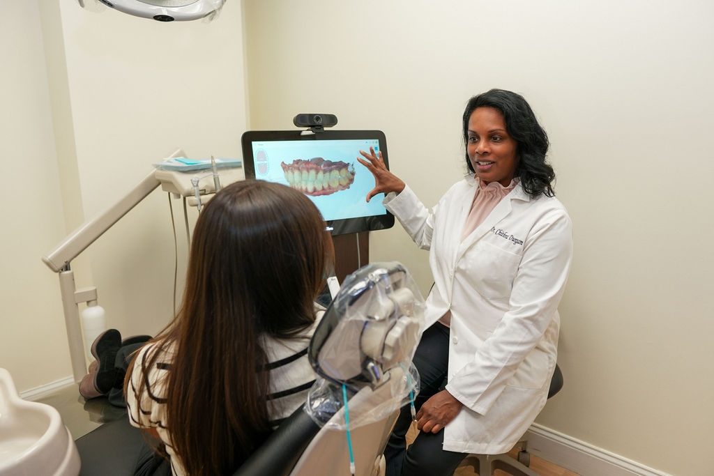 Dr. Chithra with patient