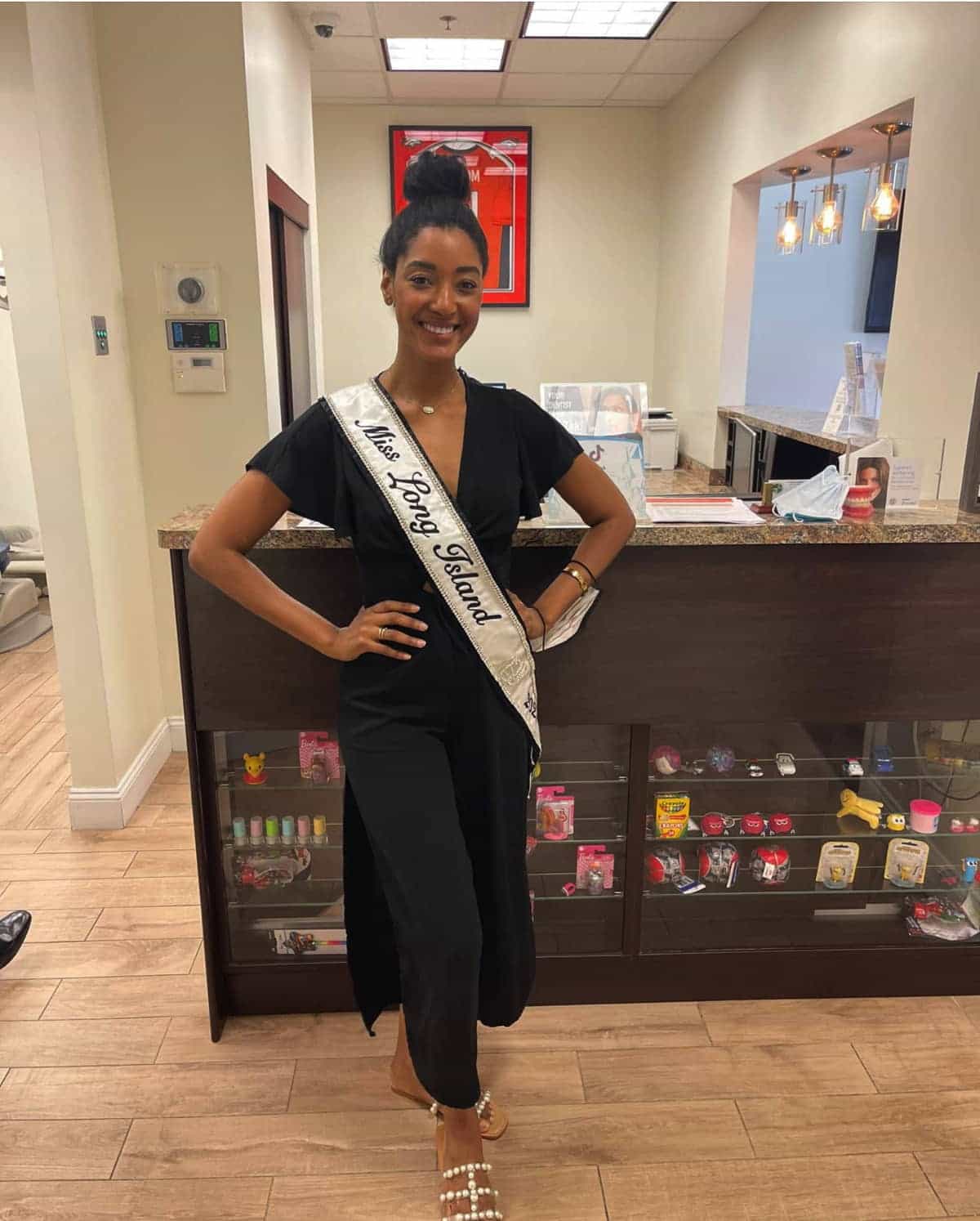 Miss Long Island Pageant winner getting Zoom Whitening at Aesthetic Dental